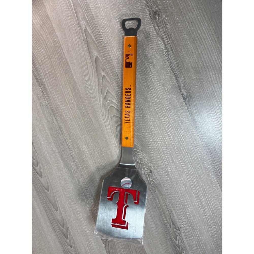 The Sportula Texas Rangers MLB Spatula‎ Grill Utensil Orange Handle